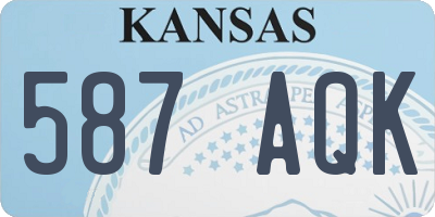 KS license plate 587AQK