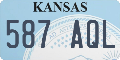 KS license plate 587AQL