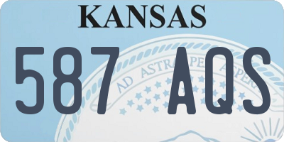 KS license plate 587AQS