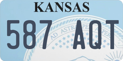KS license plate 587AQT