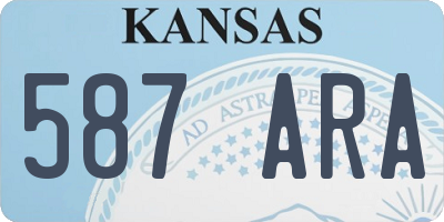 KS license plate 587ARA