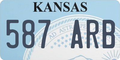 KS license plate 587ARB