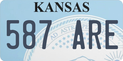 KS license plate 587ARE