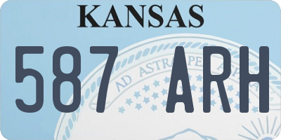 KS license plate 587ARH