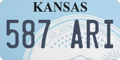 KS license plate 587ARI