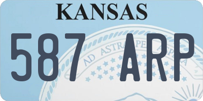 KS license plate 587ARP