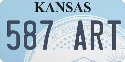 KS license plate 587ART