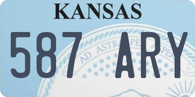 KS license plate 587ARY