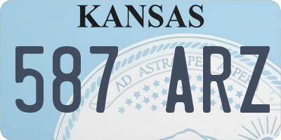 KS license plate 587ARZ