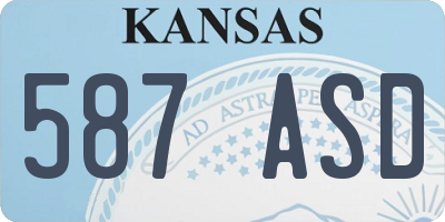 KS license plate 587ASD