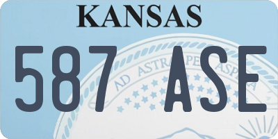 KS license plate 587ASE