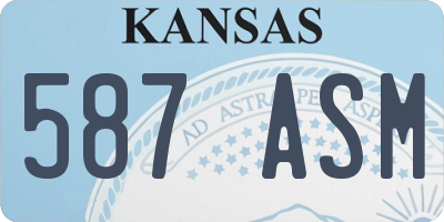 KS license plate 587ASM