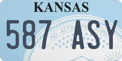KS license plate 587ASY