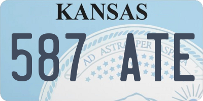 KS license plate 587ATE