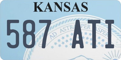 KS license plate 587ATI