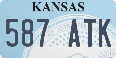 KS license plate 587ATK