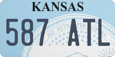 KS license plate 587ATL