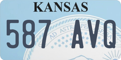 KS license plate 587AVQ