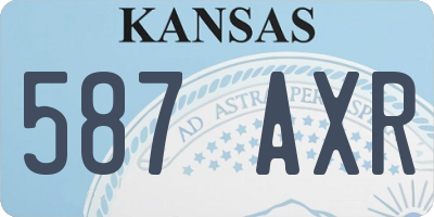 KS license plate 587AXR