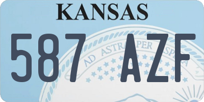 KS license plate 587AZF