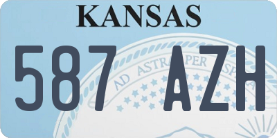 KS license plate 587AZH