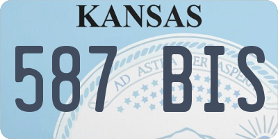 KS license plate 587BIS