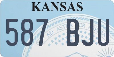KS license plate 587BJU