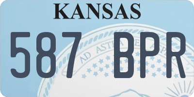 KS license plate 587BPR