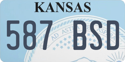 KS license plate 587BSD