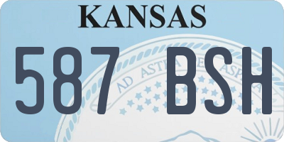 KS license plate 587BSH
