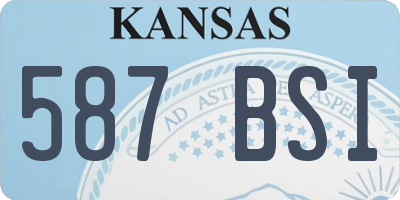 KS license plate 587BSI