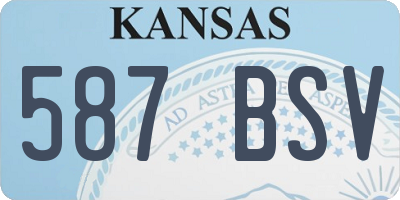 KS license plate 587BSV