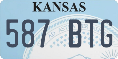 KS license plate 587BTG