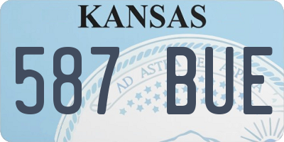 KS license plate 587BUE