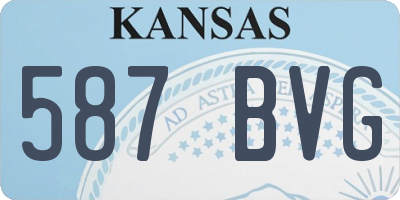 KS license plate 587BVG