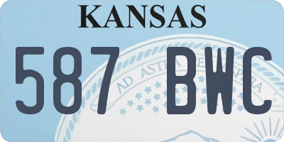 KS license plate 587BWC