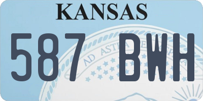 KS license plate 587BWH