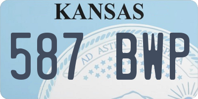 KS license plate 587BWP