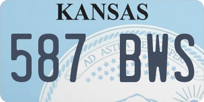 KS license plate 587BWS