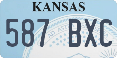 KS license plate 587BXC