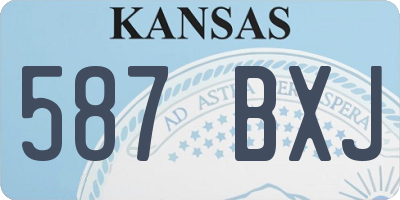 KS license plate 587BXJ