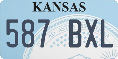 KS license plate 587BXL