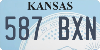 KS license plate 587BXN