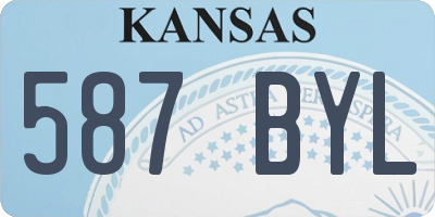 KS license plate 587BYL