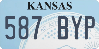 KS license plate 587BYP