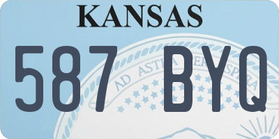 KS license plate 587BYQ