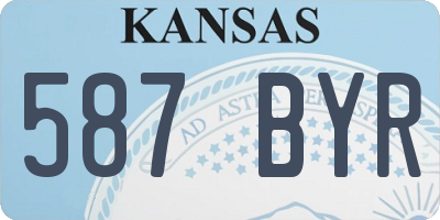 KS license plate 587BYR