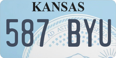 KS license plate 587BYU