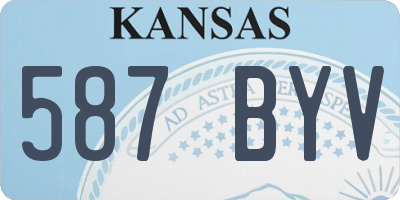KS license plate 587BYV