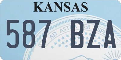 KS license plate 587BZA